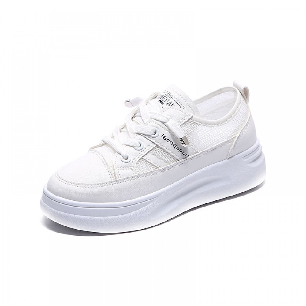 White Shoes Women Spring New Thick-Soled Increased Student Board Platform Shoes